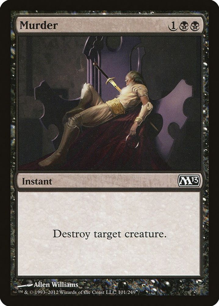 2012 Magic: The Gathering: Magic 2013 (M13) (M13) - Murder (#101, Common) (, Near Mint)