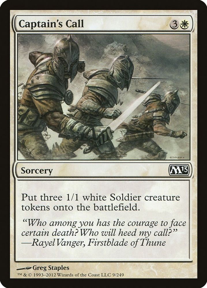 2012 Magic: The Gathering: Magic 2013 (M13) (M13) - Captains Call (#9, Common) (, Near Mint)