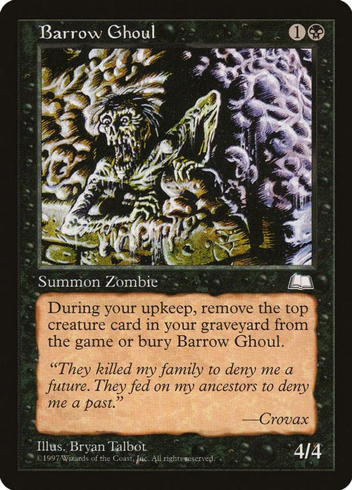 1997 Magic: The Gathering: Weatherlight (WTH) - Barrow Ghoul (#61, Common) (, Near Mint)