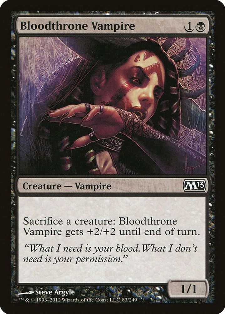2012 Magic: The Gathering: Magic 2013 (M13) (M13) - Bloodthrone Vampire (#83, Common) (, Near Mint)