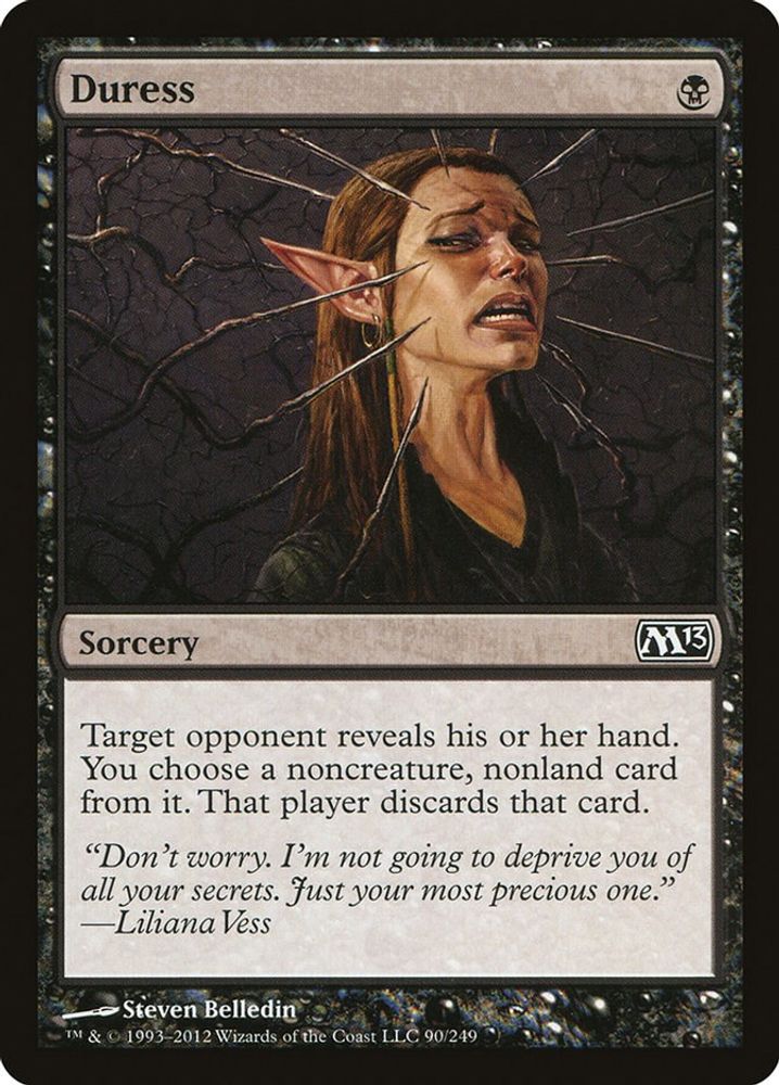 2012 Magic: The Gathering: Magic 2013 (M13) (M13) - Duress (#90, Common) (, Near Mint)