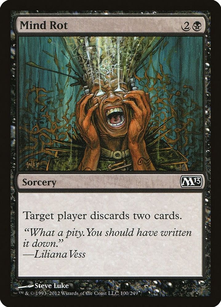 2012 Magic: The Gathering: Magic 2013 (M13) (M13) - Mind Rot (#100, Common) (, Near Mint)