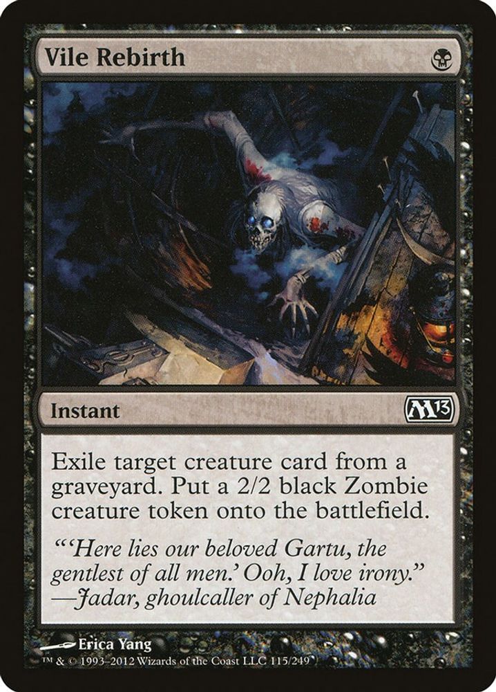 2012 Magic: The Gathering: Magic 2013 (M13) (M13) - Vile Rebirth (#115, Common) (, Near Mint)