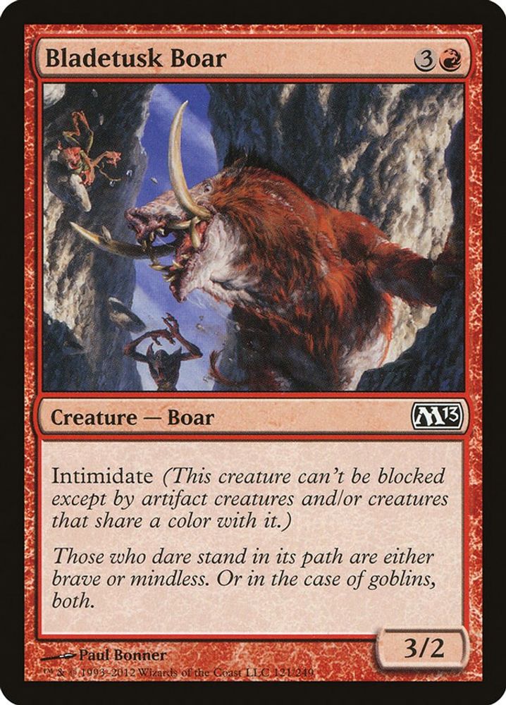 2012 Magic: The Gathering: Magic 2013 (M13) (M13) - Bladetusk Boar (#121, Common) (, Near Mint)