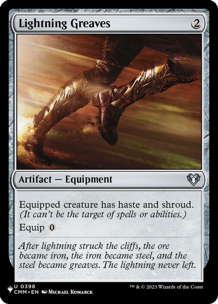2026 Magic: The Gathering: The List Reprints (LIST) - Lightning Greaves (CMM) (#0398, Uncommon) (, Near Mint)