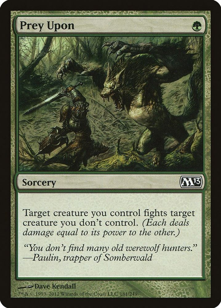 2012 Magic: The Gathering: Magic 2013 (M13) (M13) - Prey Upon (#181, Common) (Foil, Near Mint)