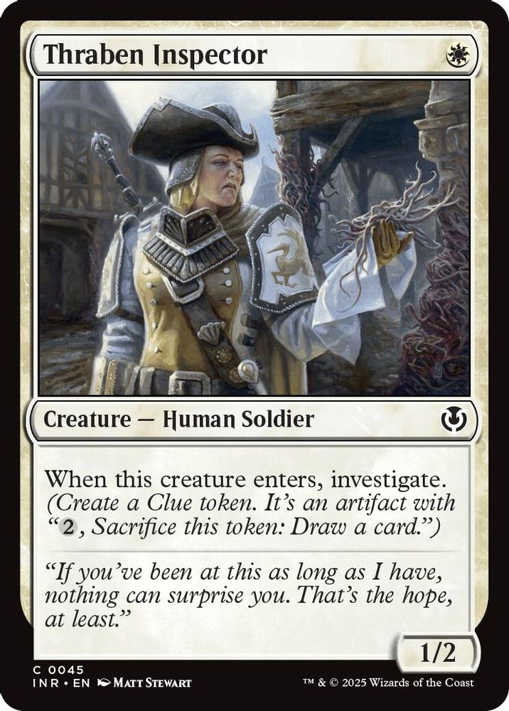 2025 Magic: The Gathering: Innistrad Remastered (INR) - Thraben Inspector (#45, Common) (, Near Mint)