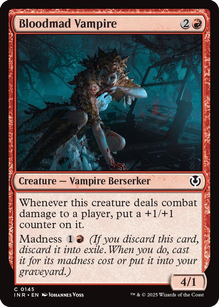 2025 Magic: The Gathering: Innistrad Remastered (INR) - Bloodmad Vampire (#145, Common) (, Near Mint)