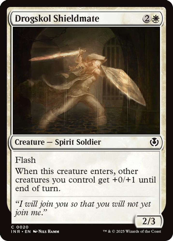 2025 Magic: The Gathering: Innistrad Remastered (INR) - Drogskol Shieldmate (#20, Common) (Foil, Near Mint)