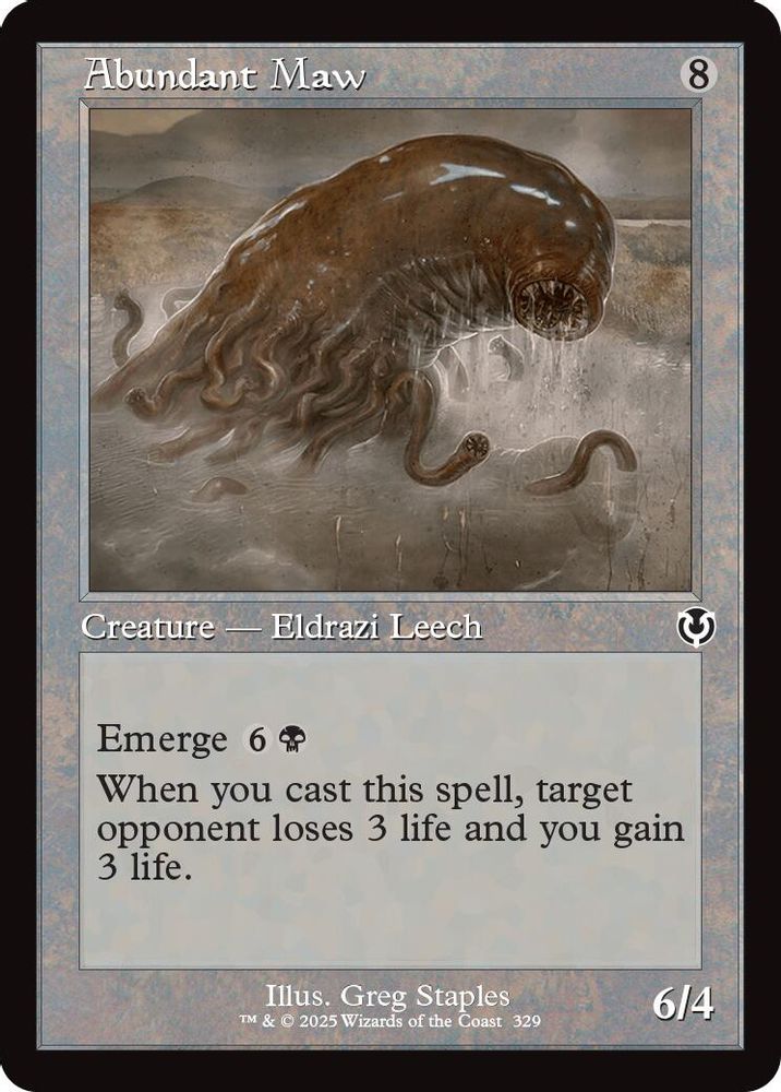 2025 Magic: The Gathering: Innistrad Remastered (INR) - Abundant Maw Retro Frame (#329, Common) (, Near Mint)