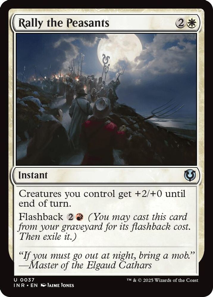 2025 Magic: The Gathering: Innistrad Remastered (INR) - Rally the Peasants (#37, Uncommon) (, Near Mint)