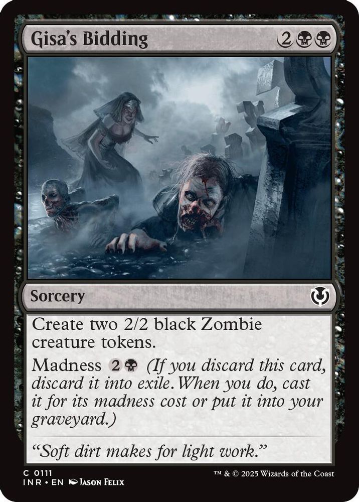 2025 Magic: The Gathering: Innistrad Remastered (INR) - Gisas Bidding (#111, Common) (Foil, Near Mint)