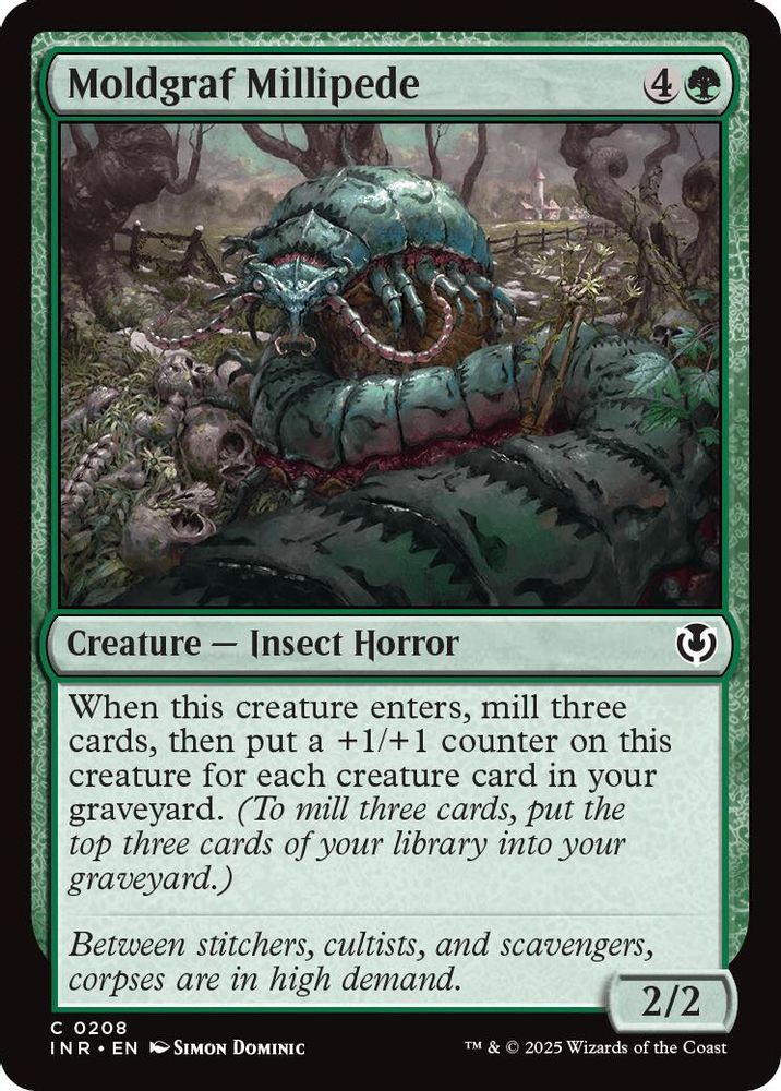 2025 Magic: The Gathering: Innistrad Remastered (INR) - Moldgraf Millipede (#208, Common) (, Near Mint)