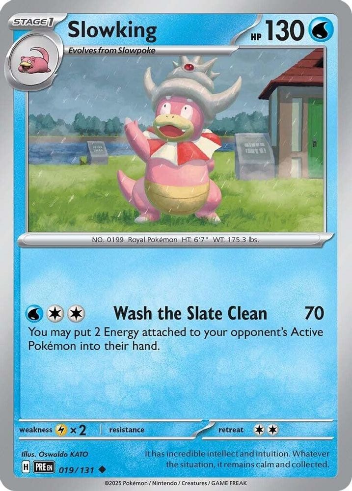 2025 Pokemon: SV: Prismatic Evolutions (PRE) - Slowking (#019/131, Uncommon) (Reverse Holofoil, Near Mint)
