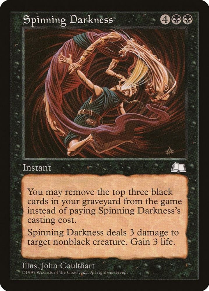 1997 Magic: The Gathering: Weatherlight (WTH) - Spinning Darkness (#81, Common) (, Near Mint)