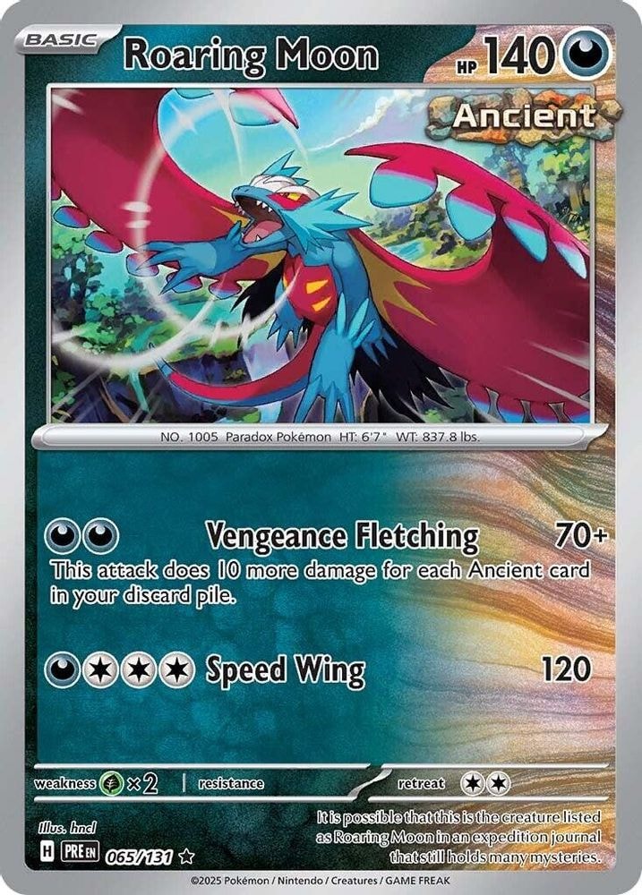 2025 Pokemon: SV: Prismatic Evolutions (PRE) - Roaring Moon (#065/131, Rare)