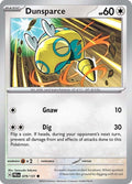 2025 Pokemon: SV: Prismatic Evolutions (PRE) - Dunsparce (#079/131, Common) (Reverse Holofoil, Near Mint)