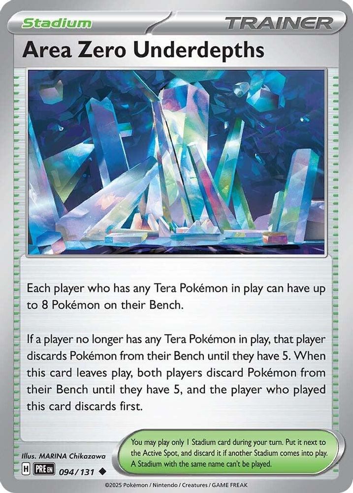 2025 Pokemon: SV: Prismatic Evolutions (PRE) - Area Zero Underdepths (#094/131, Uncommon) (Reverse Holofoil, Near Mint)