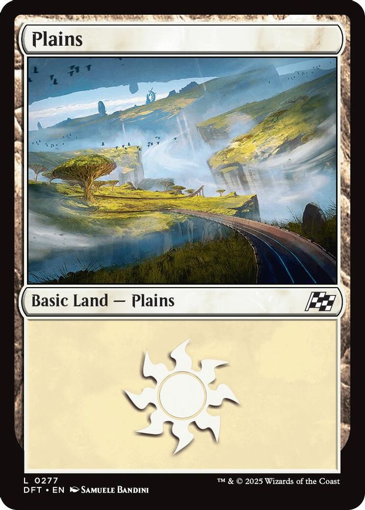 2025 Magic: The Gathering: Aetherdrift (DFT) - Plains 0277 (#277, Land) (, Near Mint)