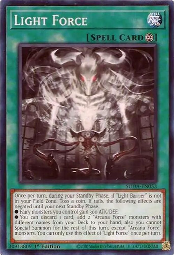 2025 YuGiOh: Supreme Darkness (SUDA) - Light Force (#SUDA-EN053, Common) (1st Edition, Near Mint)