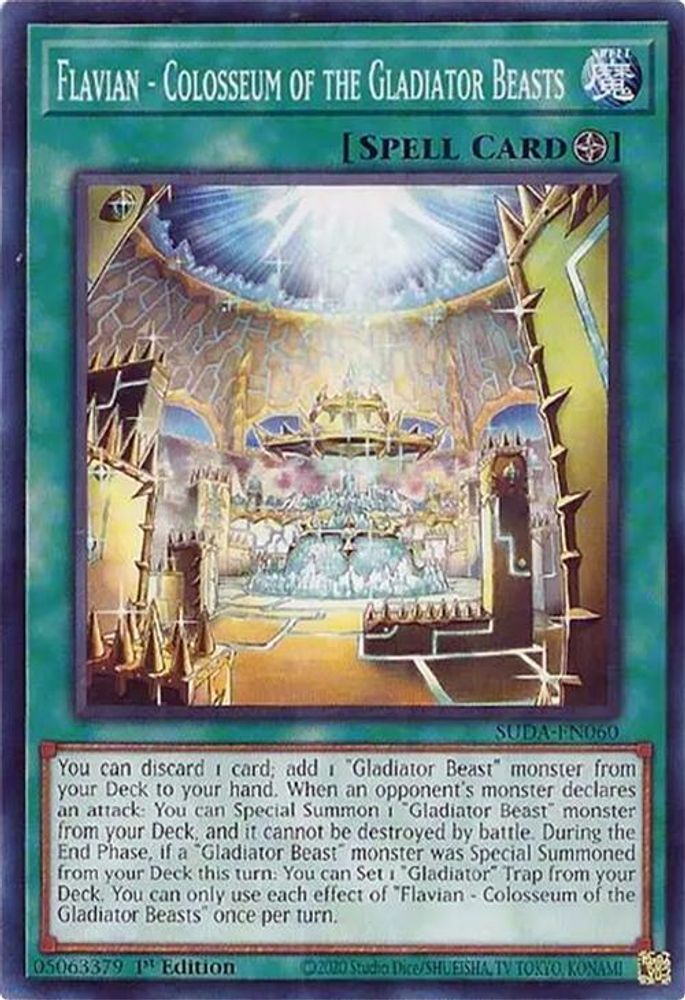 2025 YuGiOh: Supreme Darkness (SUDA) - Flavian Colosseum of the Gladiator Beasts (#SUDA-EN060, Common) (1st Edition, Near Mint)