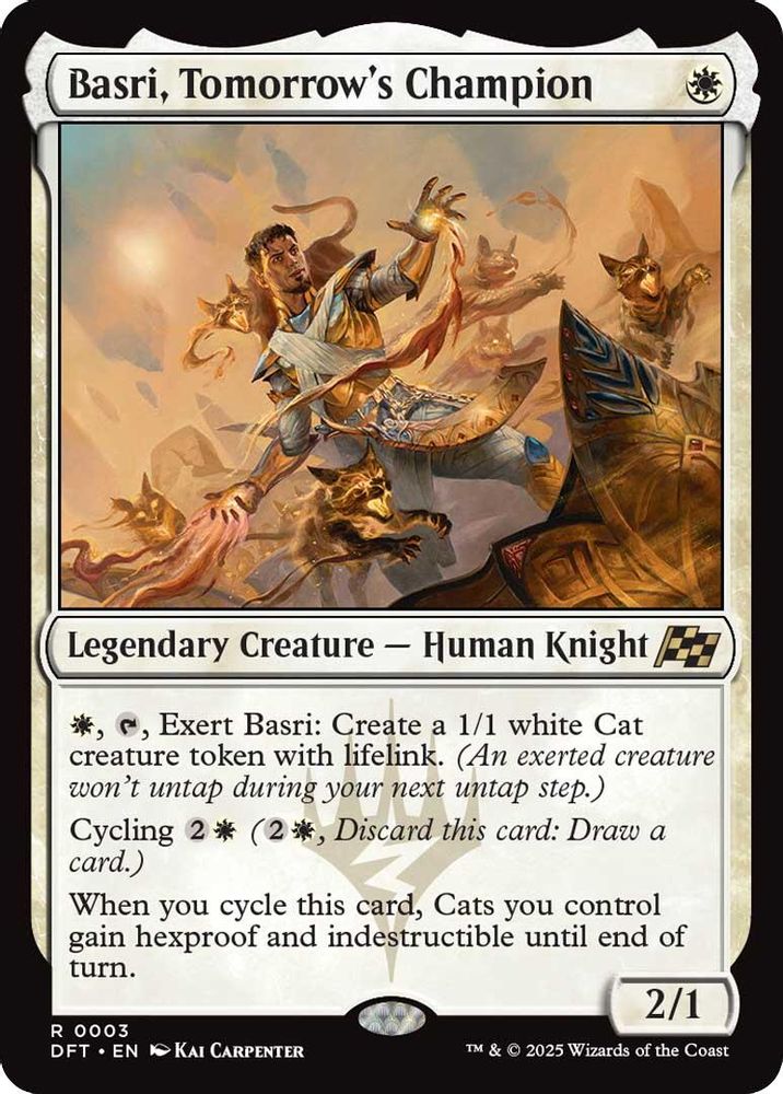 2025 Magic: The Gathering: Aetherdrift (DFT) - Basri Tomorrows Champion (#3, Rare) (, Near Mint)