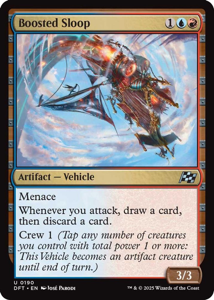 2025 Magic: The Gathering: Aetherdrift (DFT) - Boosted Sloop (#190, Uncommon) (, Near Mint)