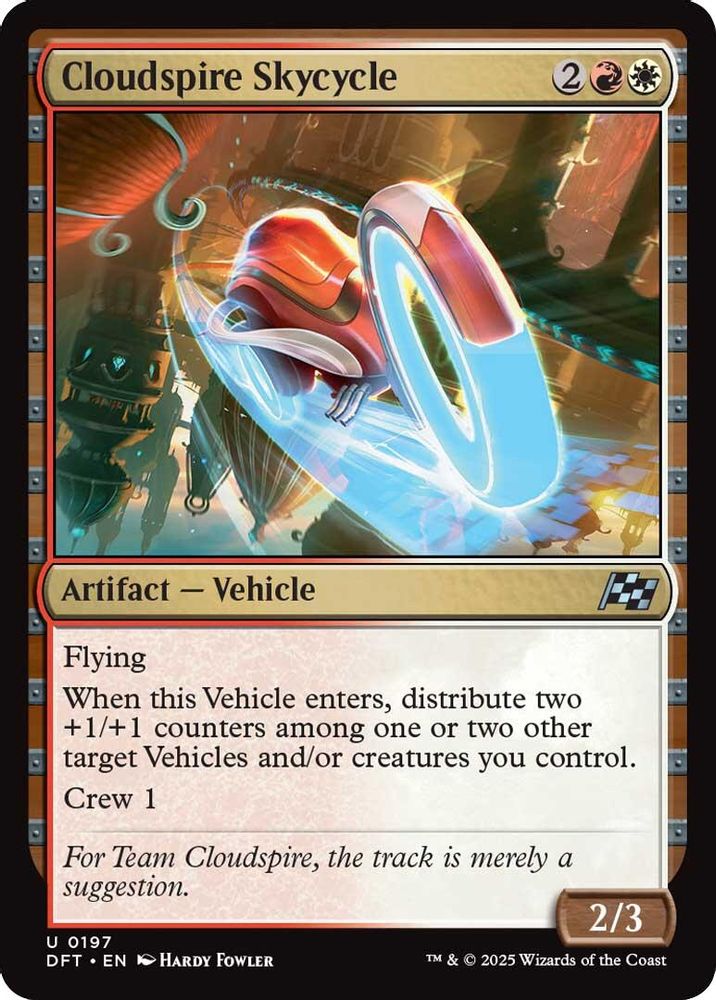 2025 Magic: The Gathering: Aetherdrift (DFT) - Cloudspire Skycycle (#197, Uncommon)