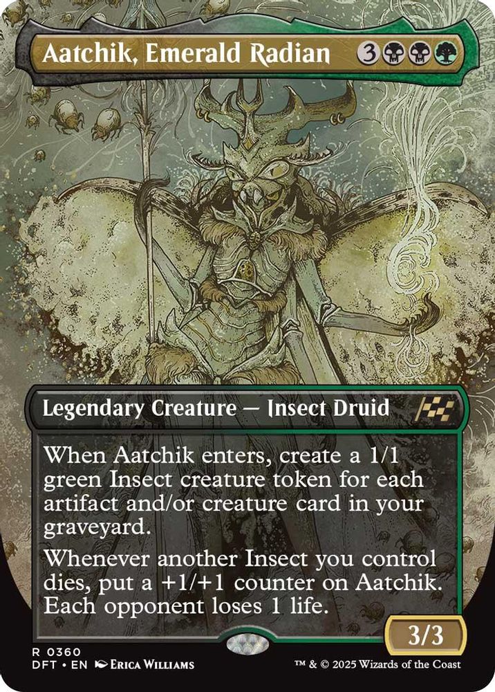 2025 Magic: The Gathering: Aetherdrift (DFT) - Aatchik Emerald Radian Borderless (#360, Rare) (, Near Mint)
