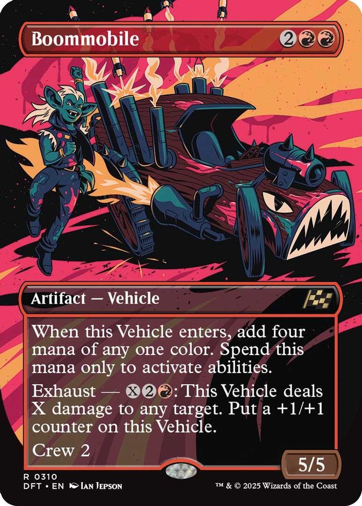 2025 Magic: The Gathering: Aetherdrift (DFT) - Boommobile Borderless (#310, Rare) (Foil, Near Mint)