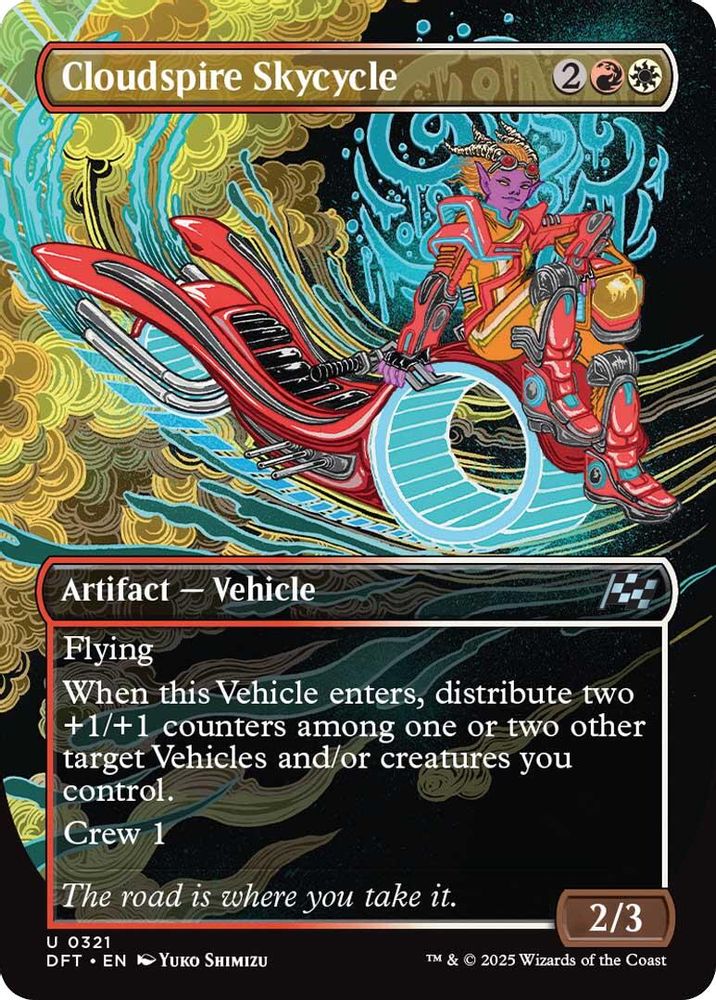 2025 Magic: The Gathering: Aetherdrift (DFT) - Cloudspire Skycycle Borderless (#321, Uncommon) (, Near Mint)