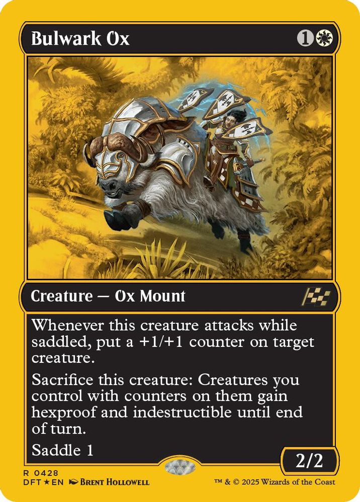 2025 Magic: The Gathering: Aetherdrift (DFT) - Bulwark Ox First Place Foil (#428, Rare) (Foil, Near Mint)
