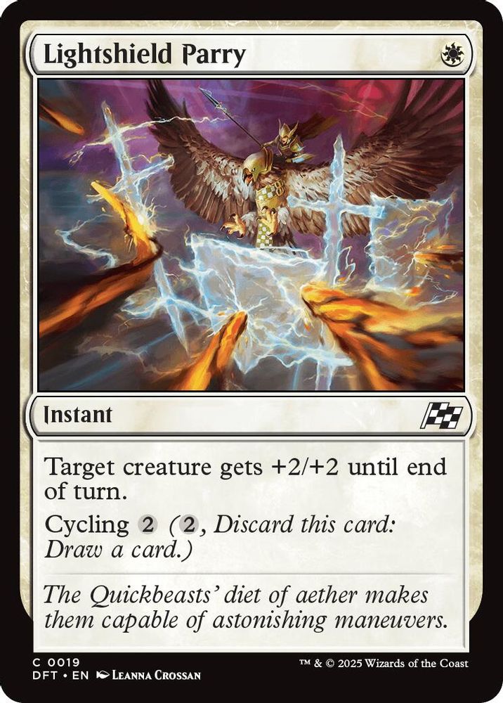 2025 Magic: The Gathering: Aetherdrift (DFT) - Lightshield Parry (#19, Common)