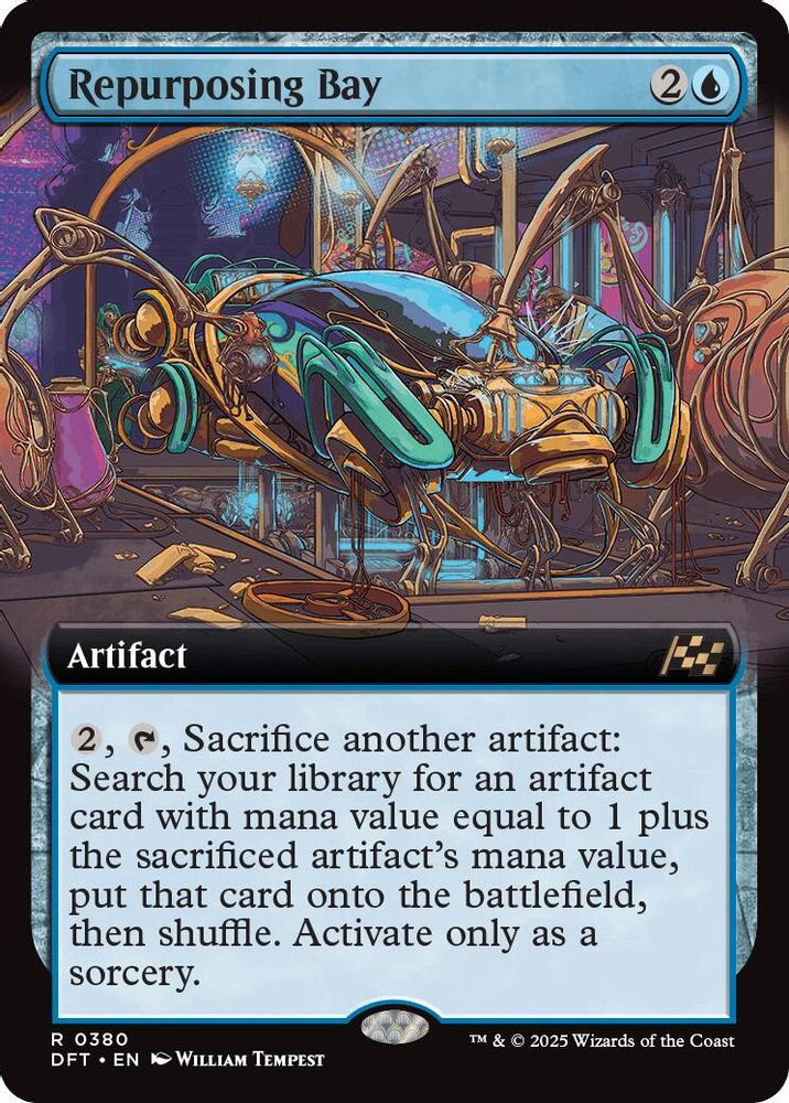 2025 Magic: The Gathering: Aetherdrift (DFT) - Repurposing Bay Extended Art (#380, Rare) (, Near Mint)