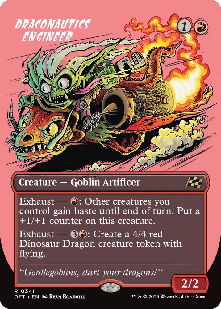 2025 Magic: The Gathering: Aetherdrift (DFT) - Draconautics Engineer Borderless (#341, Rare) (, Near Mint)