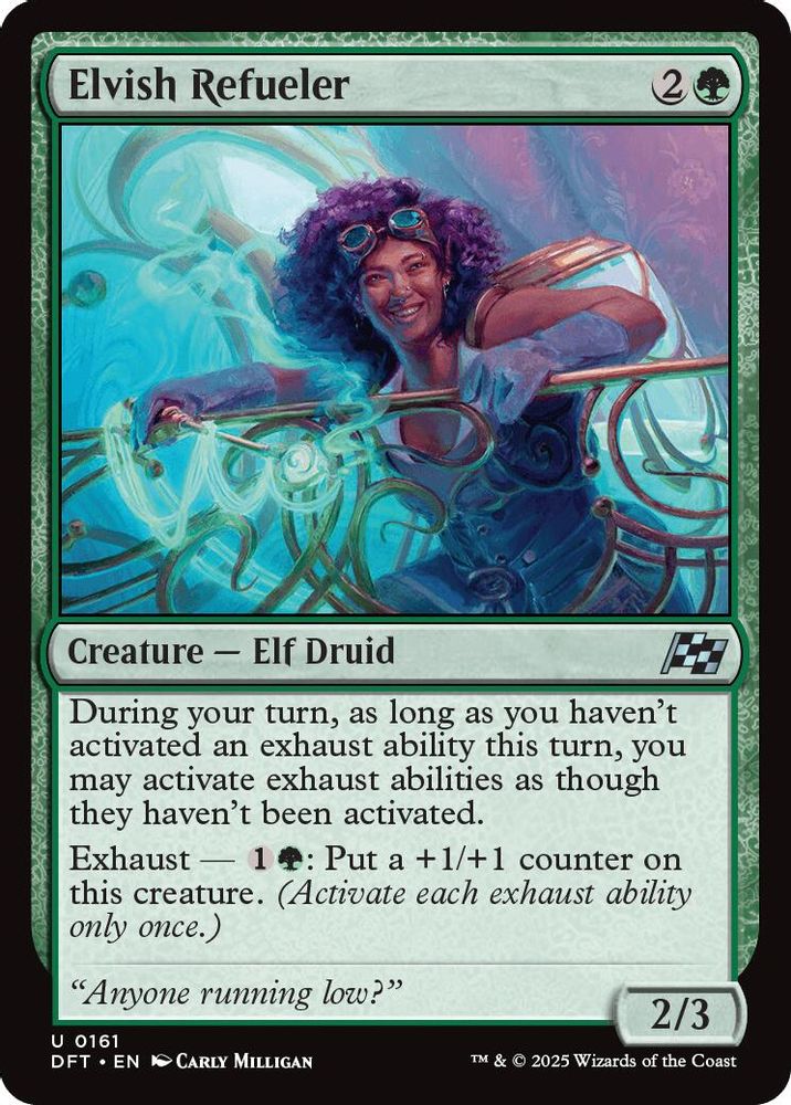 2025 Magic: The Gathering: Aetherdrift (DFT) - Elvish Refueler (#161, Uncommon) (, Near Mint)