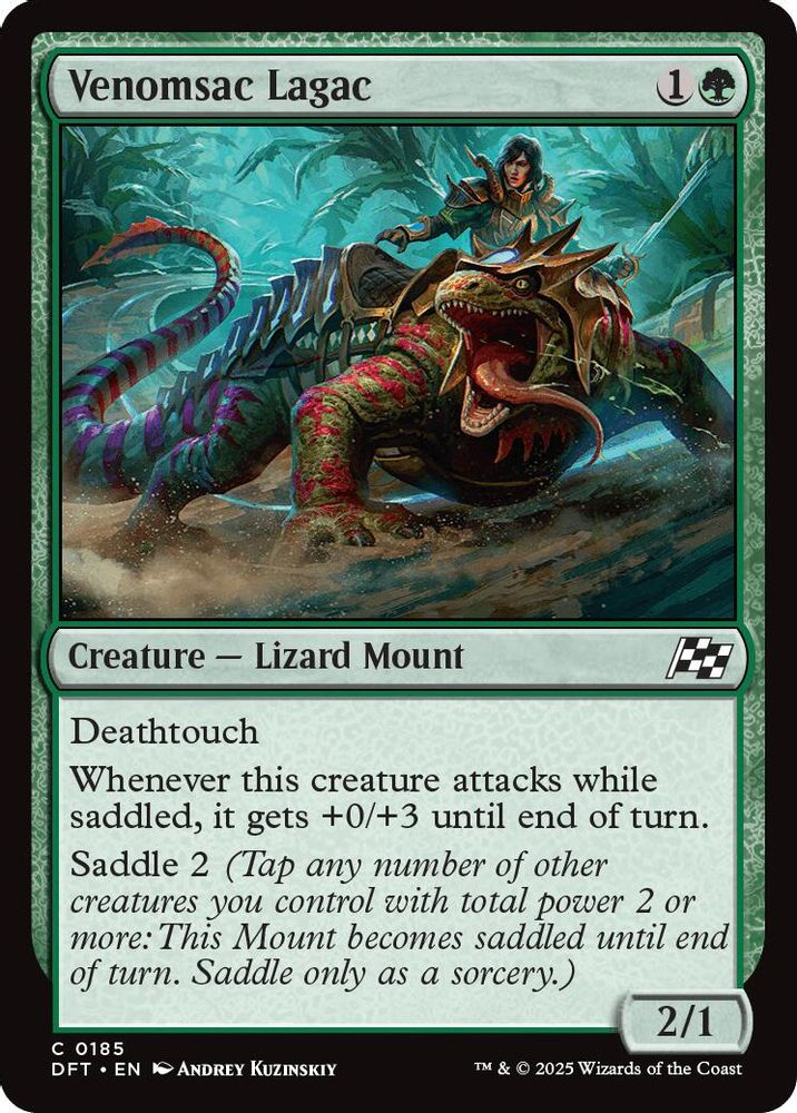 2025 Magic: The Gathering: Aetherdrift (DFT) - Venomsac Lagac (#185, Common)