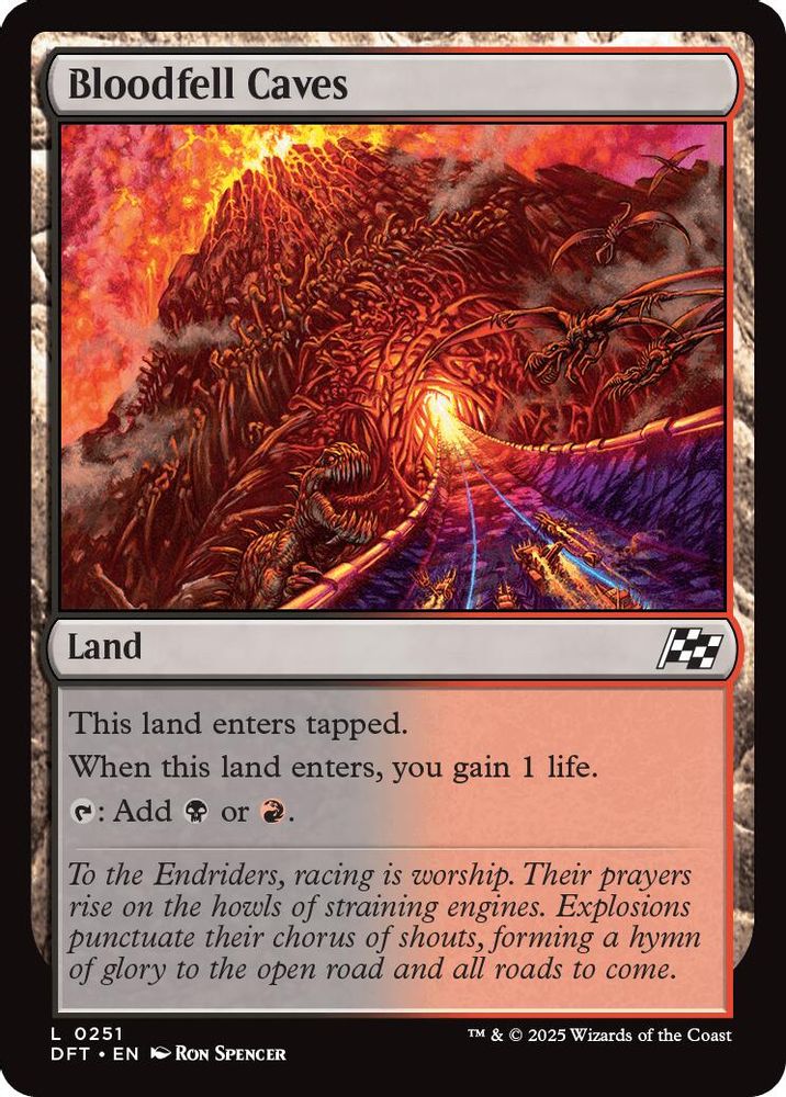 2025 Magic: The Gathering: Aetherdrift (DFT) - Bloodfell Caves (#251, Land)