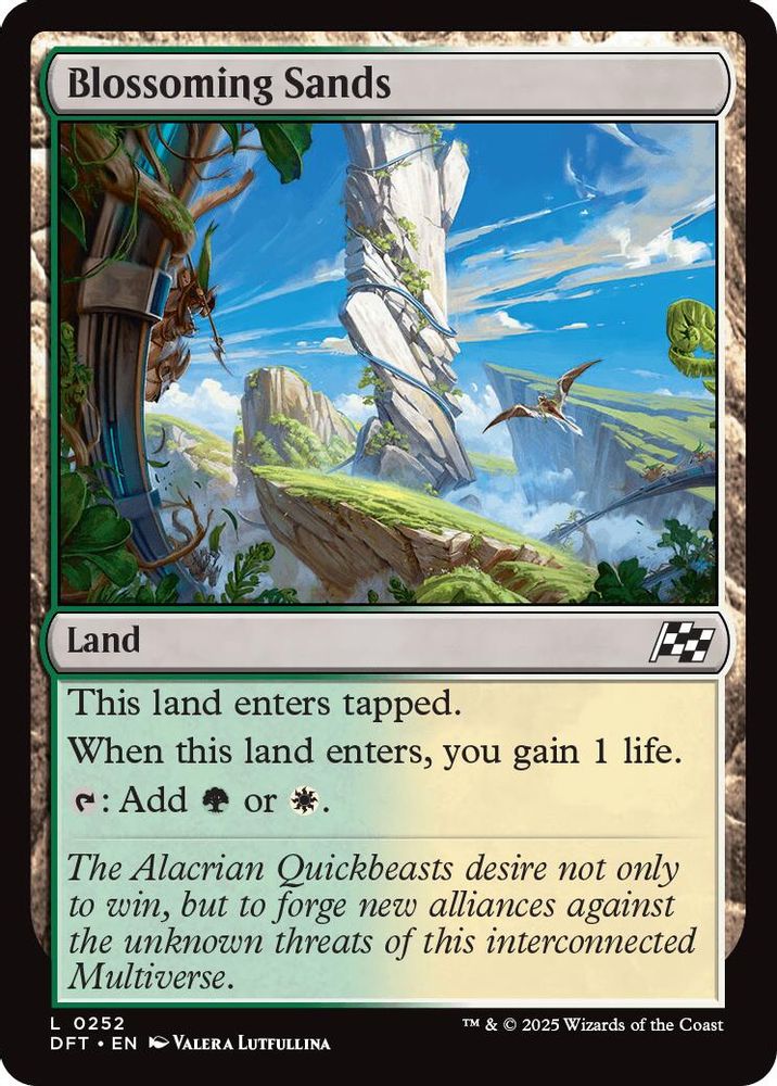 2025 Magic: The Gathering: Aetherdrift (DFT) - Blossoming Sands (#252, Land)