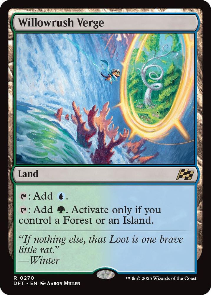2025 Magic: The Gathering: Aetherdrift (DFT) - Willowrush Verge (#270, Rare) (Foil, Near Mint)