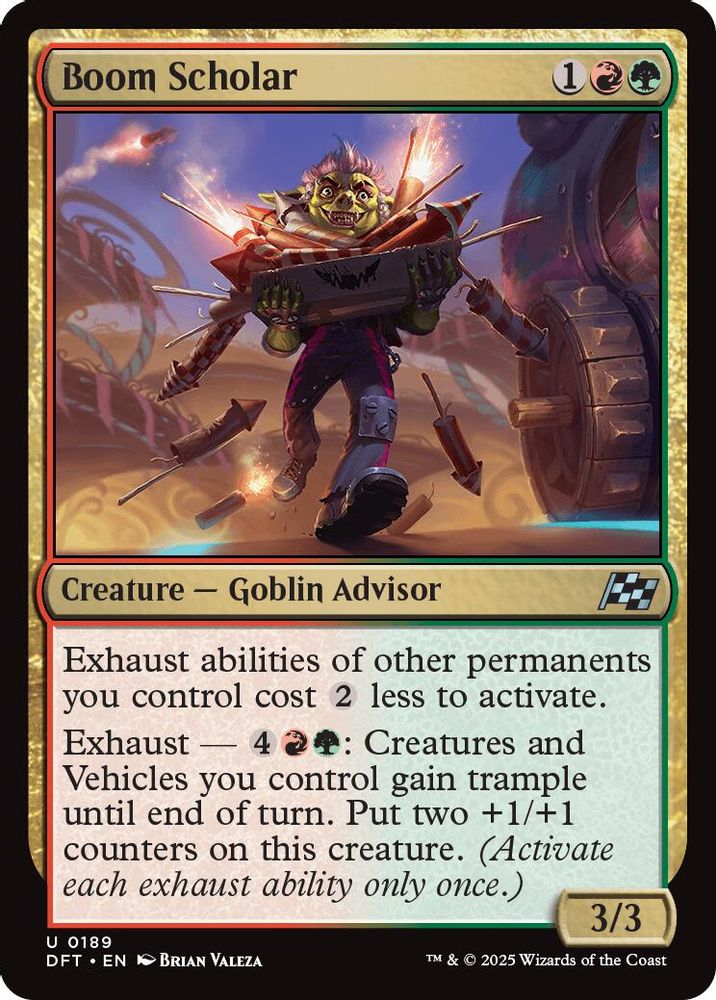2025 Magic: The Gathering: Aetherdrift (DFT) - Boom Scholar (#189, Uncommon)