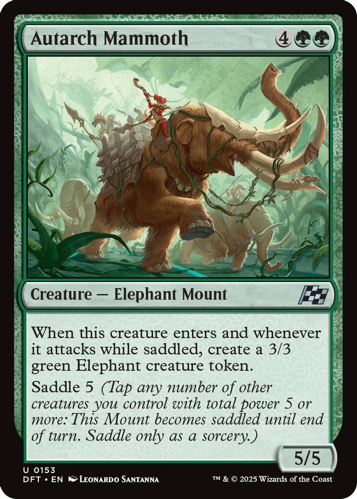 2025 Magic: The Gathering: Aetherdrift (DFT) - Autarch Mammoth (#153, Uncommon) (, Near Mint)
