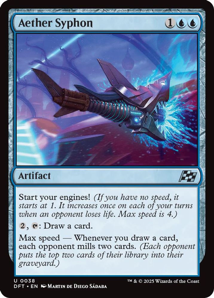 2025 Magic: The Gathering: Aetherdrift (DFT) - Aether Syphon (#38, Uncommon) (, Near Mint)