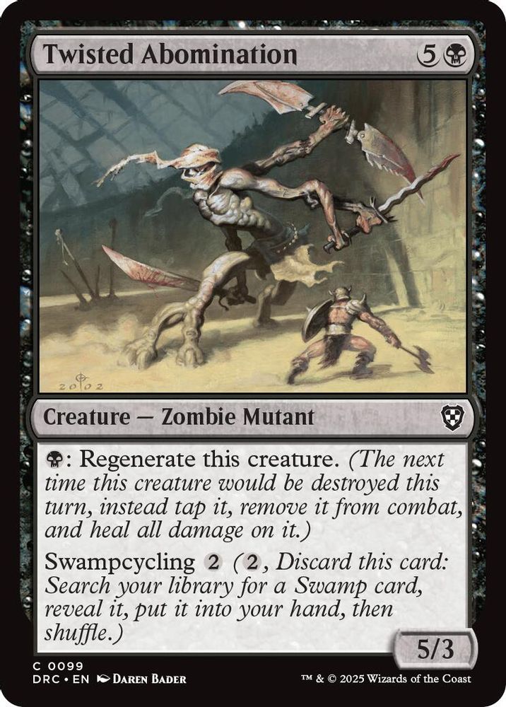 2025 Magic: The Gathering: Commander: Aetherdrift (DRC) - Twisted Abomination (#99, Common) (, Near Mint)