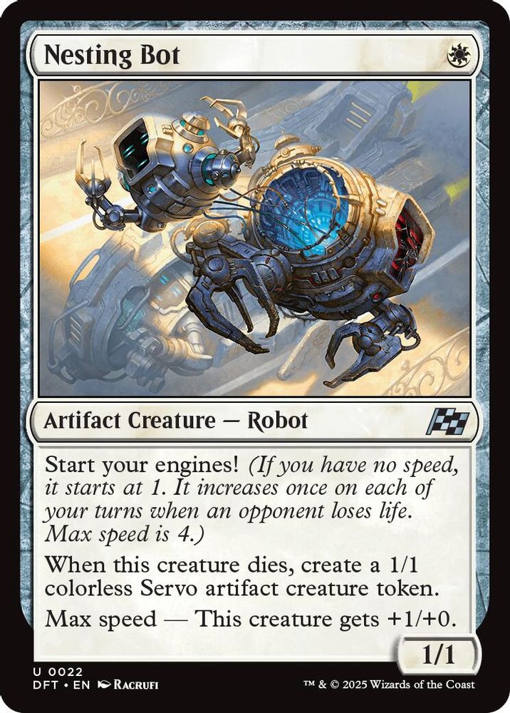 2025 Magic: The Gathering: Aetherdrift (DFT) - Nesting Bot (#22, Uncommon)