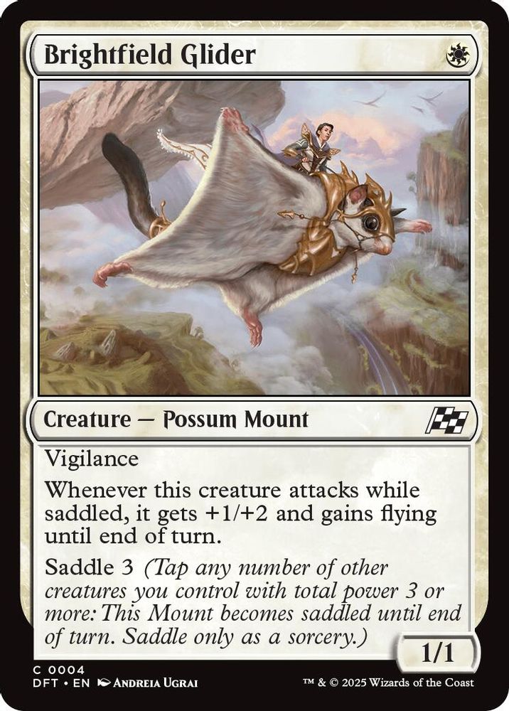 2025 Magic: The Gathering: Aetherdrift (DFT) - Brightfield Glider (#4, Common)