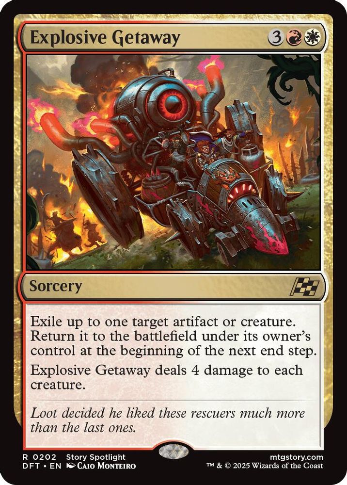 2025 Magic: The Gathering: Aetherdrift (DFT) - Explosive Getaway (#202, Rare) (, Near Mint)