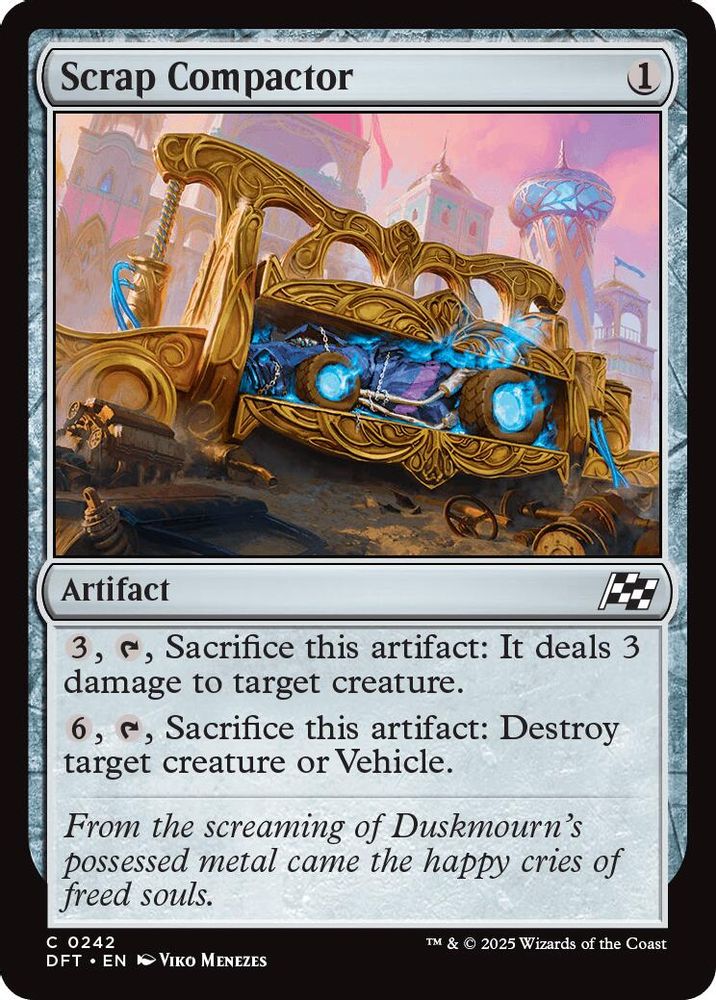2025 Magic: The Gathering: Aetherdrift (DFT) - Scrap Compactor (#242, Common) (, Near Mint)