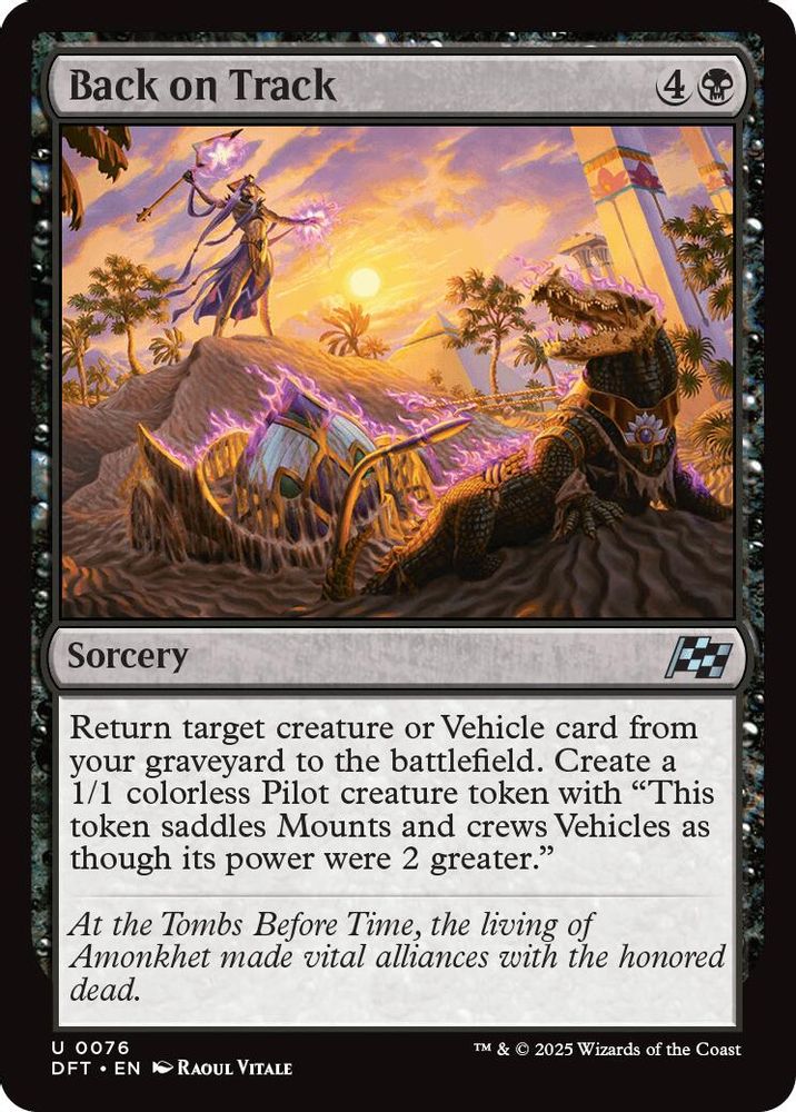 2025 Magic: The Gathering: Aetherdrift (DFT) - Back on Track (#76, Uncommon) (, Near Mint)