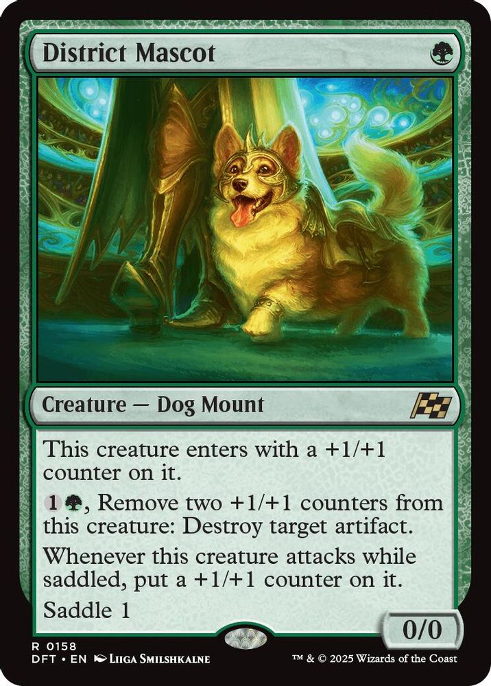 2025 Magic: The Gathering: Aetherdrift (DFT) - District Mascot (#158, Rare) (Foil, Near Mint)